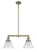 Innovations - 209-AB-G42 - Two Light Island Pendant - Franklin Restoration - Antique Brass