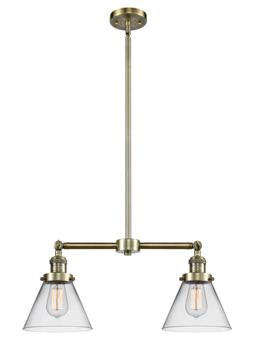 Franklin Restoration LED Island Pendant Antique Brass