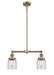 Innovations - 209-AB-G52 - Two Light Island Pendant - Franklin Restoration - Antique Brass