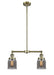Innovations - 209-AB-G53 - Two Light Island Pendant - Franklin Restoration - Antique Brass