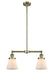 Innovations - 209-AB-G61 - Two Light Island Pendant - Franklin Restoration - Antique Brass