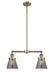Innovations - 209-AB-G63 - Two Light Island Pendant - Franklin Restoration - Antique Brass