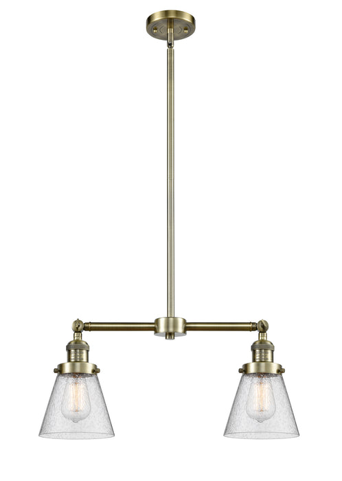 Innovations - 209-AB-G64 - Two Light Island Pendant - Franklin Restoration - Antique Brass