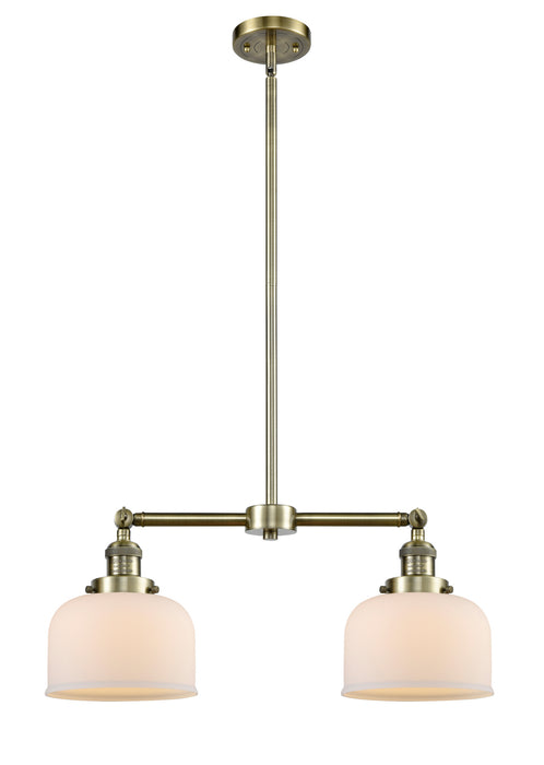 Innovations - 209-AB-G71 - Two Light Island Pendant - Franklin Restoration - Antique Brass
