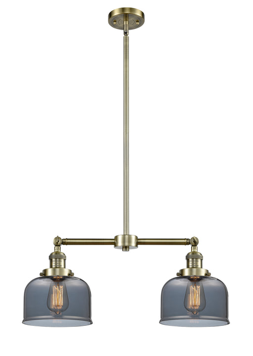 Innovations - 209-AB-G73 - Two Light Island Pendant - Franklin Restoration - Antique Brass