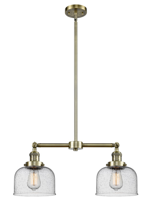 Innovations - 209-AB-G74 - Two Light Island Pendant - Franklin Restoration - Antique Brass