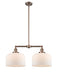 Innovations - 209-AC-G71-L - Two Light Island Pendant - Franklin Restoration - Antique Copper