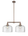 Innovations - 209-AC-G72-L - Two Light Island Pendant - Franklin Restoration - Antique Copper