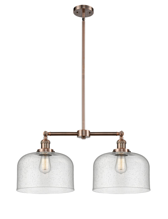 Innovations - 209-AC-G74-L-LED - LED Island Pendant - Franklin Restoration - Antique Copper