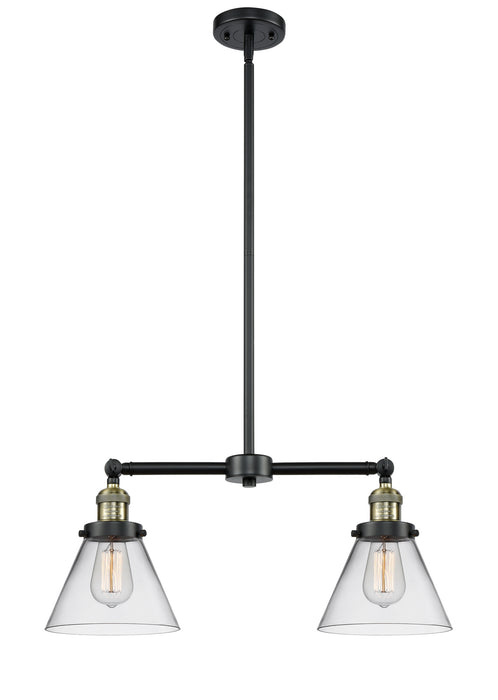 Innovations - 209-BAB-G42 - Two Light Island Pendant - Franklin Restoration - Black Antique Brass