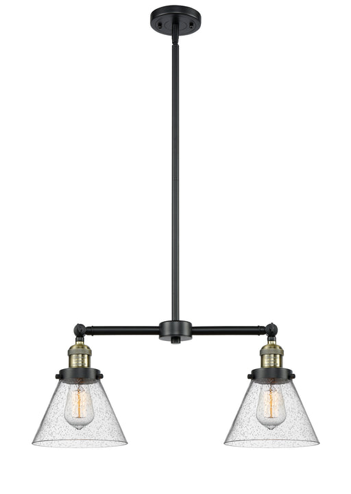 Innovations - 209-BAB-G44 - Two Light Island Pendant - Franklin Restoration - Black Antique Brass