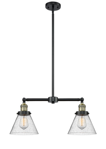 Franklin Restoration LED Island Pendant Black Antique Brass