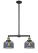 Innovations - 209-BAB-G73 - Two Light Island Pendant - Franklin Restoration - Black Antique Brass
