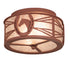 Meyda Tiffany - 211015 - Two Light Flushmount - Horseshoe - Rust