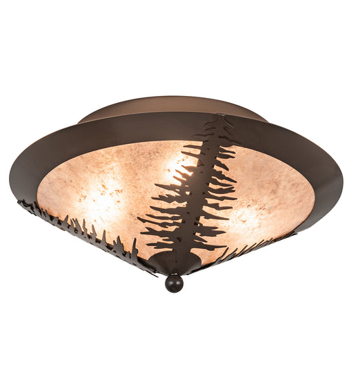 Meyda Tiffany - 213198 - Three Light Flushmount - Tamarack - Timeless Bronze