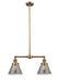 Innovations - 209-BB-G43 - Two Light Island Pendant - Franklin Restoration - Brushed Brass