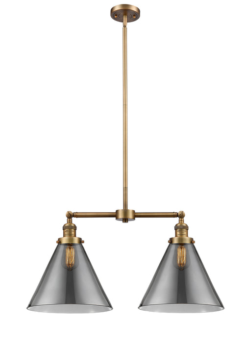 Innovations - 209-BB-G43-L - Two Light Island Pendant - Franklin Restoration - Brushed Brass