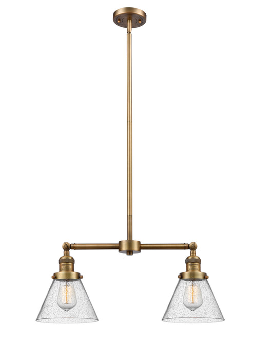 Innovations - 209-BB-G44 - Two Light Island Pendant - Franklin Restoration - Brushed Brass