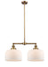 Innovations - 209-BB-G71-L - Two Light Island Pendant - Franklin Restoration - Brushed Brass