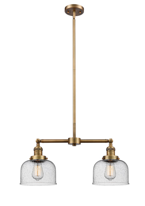 Innovations - 209-BB-G74 - Two Light Island Pendant - Franklin Restoration - Brushed Brass