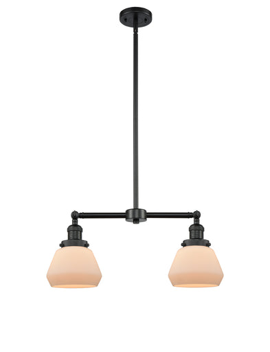Franklin Restoration Two Light Island Pendant Matte Black