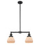 Innovations - 209-BK-G171 - Two Light Island Pendant - Franklin Restoration - Matte Black