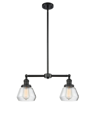 Franklin Restoration Two Light Island Pendant Matte Black
