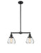 Innovations - 209-BK-G172 - Two Light Island Pendant - Franklin Restoration - Matte Black