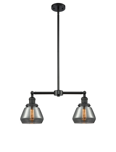 Franklin Restoration Two Light Island Pendant Matte Black
