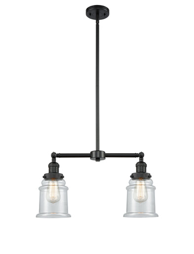 Franklin Restoration Two Light Island Pendant Matte Black
