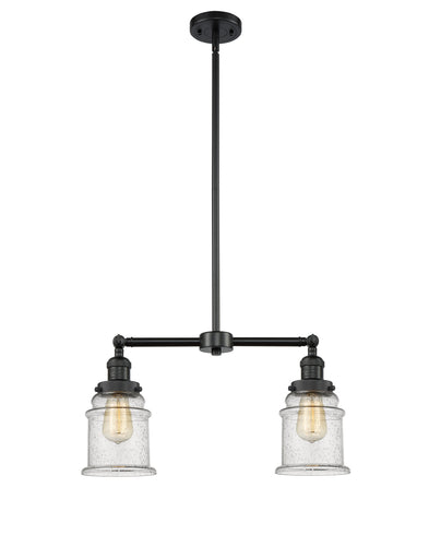 Franklin Restoration Two Light Island Pendant Matte Black