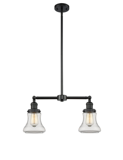 Franklin Restoration Two Light Island Pendant Matte Black