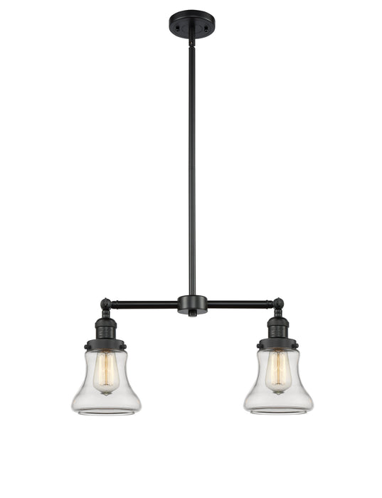 Innovations - 209-BK-G192 - Two Light Island Pendant - Franklin Restoration - Matte Black