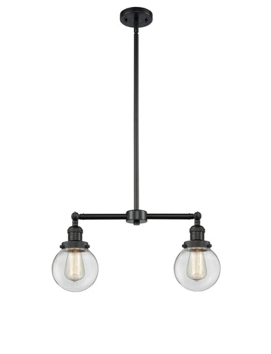 Franklin Restoration Two Light Island Pendant Matte Black