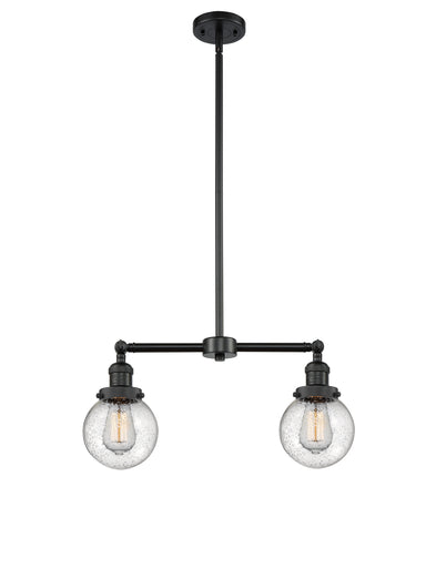 Franklin Restoration Two Light Island Pendant Matte Black