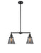 Innovations - 209-BK-G63 - Two Light Island Pendant - Franklin Restoration - Matte Black