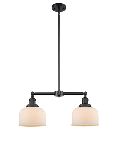 Franklin Restoration Two Light Island Pendant Matte Black