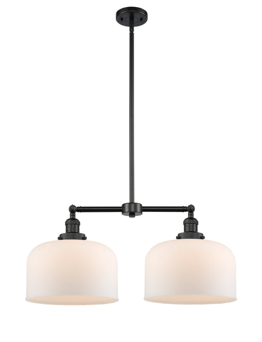 Innovations - 209-BK-G71-L - Two Light Island Pendant - Franklin Restoration - Matte Black