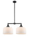 Innovations - 209-BK-G71-L - Two Light Island Pendant - Franklin Restoration - Matte Black