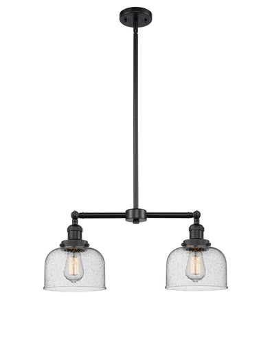 Franklin Restoration Two Light Island Pendant Matte Black