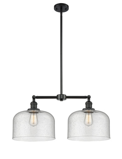 Franklin Restoration Two Light Island Pendant Matte Black