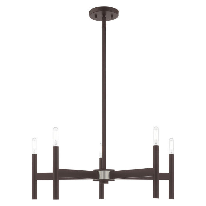 Livex Lighting - 51175-07 - Five Light Chandelier - Copenhagen - Bronze