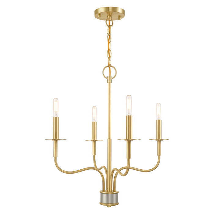 Livex Lighting - 51324-12 - Four Light Mini Chandelier - Lisbon - Satin Brass