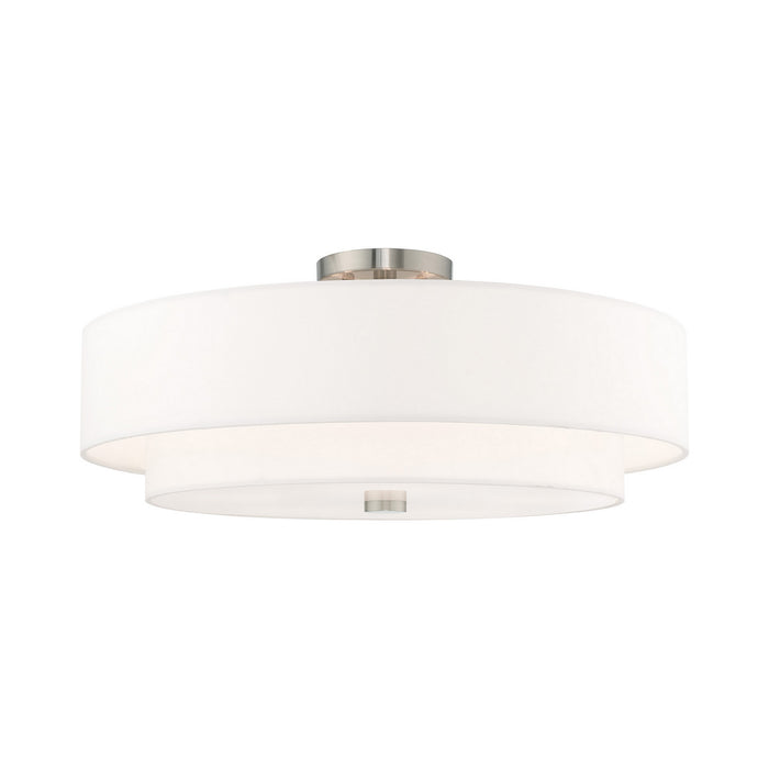 Livex Lighting - 52140-91 - Five Light Ceiling Mount - Meridian - Brushed Nickel