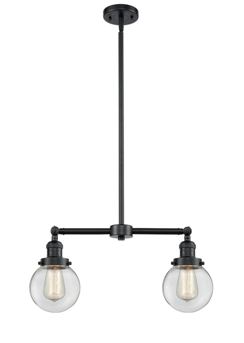 Innovations - 209-OB-G202-6 - Two Light Island Pendant - Franklin Restoration - Oil Rubbed Bronze