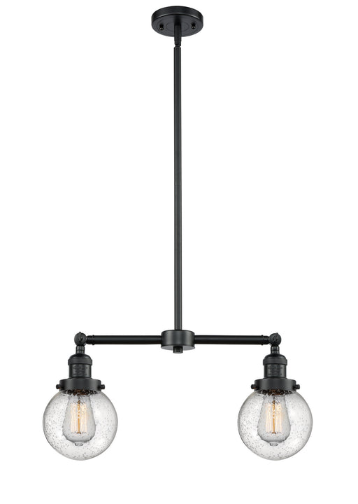 Innovations - 209-OB-G204-6 - Two Light Island Pendant - Franklin Restoration - Oil Rubbed Bronze