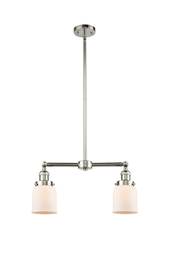 Franklin Restoration Two Light Island Pendant Polished Nickel