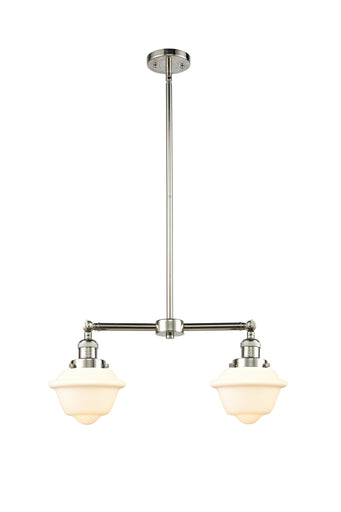 Franklin Restoration Two Light Island Pendant Polished Nickel