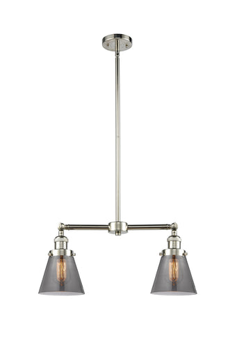 Franklin Restoration Two Light Island Pendant Polished Nickel