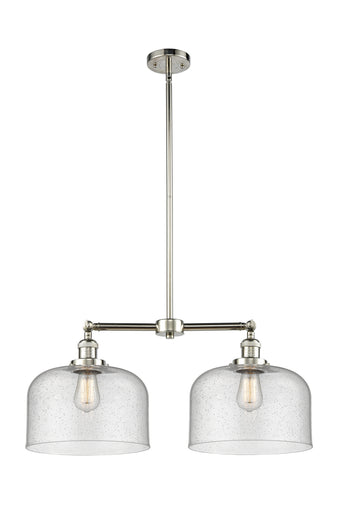 Franklin Restoration Two Light Island Pendant Polished Nickel